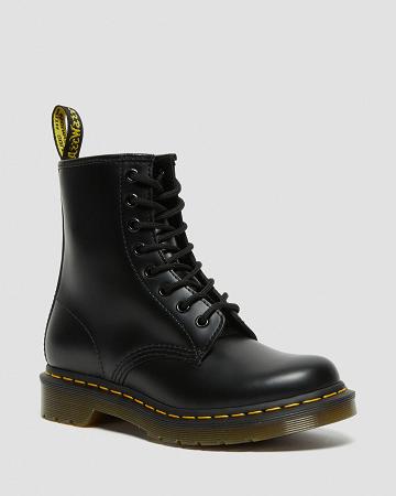 Dr Martens 1460 Smooth Leren Veterlaarzen Dames Zwart | NL 56OKI